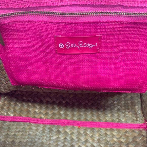 Lilly Pulitzer Pink Tote Bag with Tan Handles - Picture 7 of 7